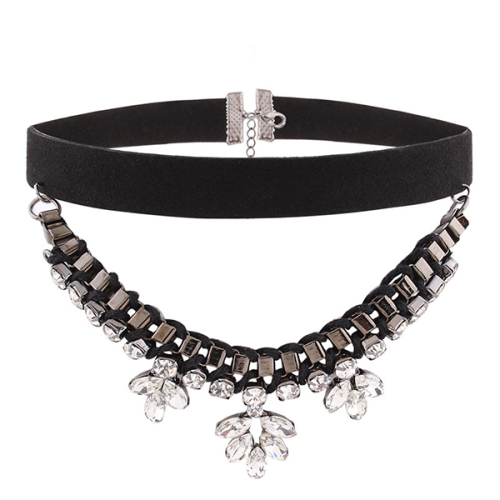 Multilayers Choker Kalung baldu hitam di tatu Choker