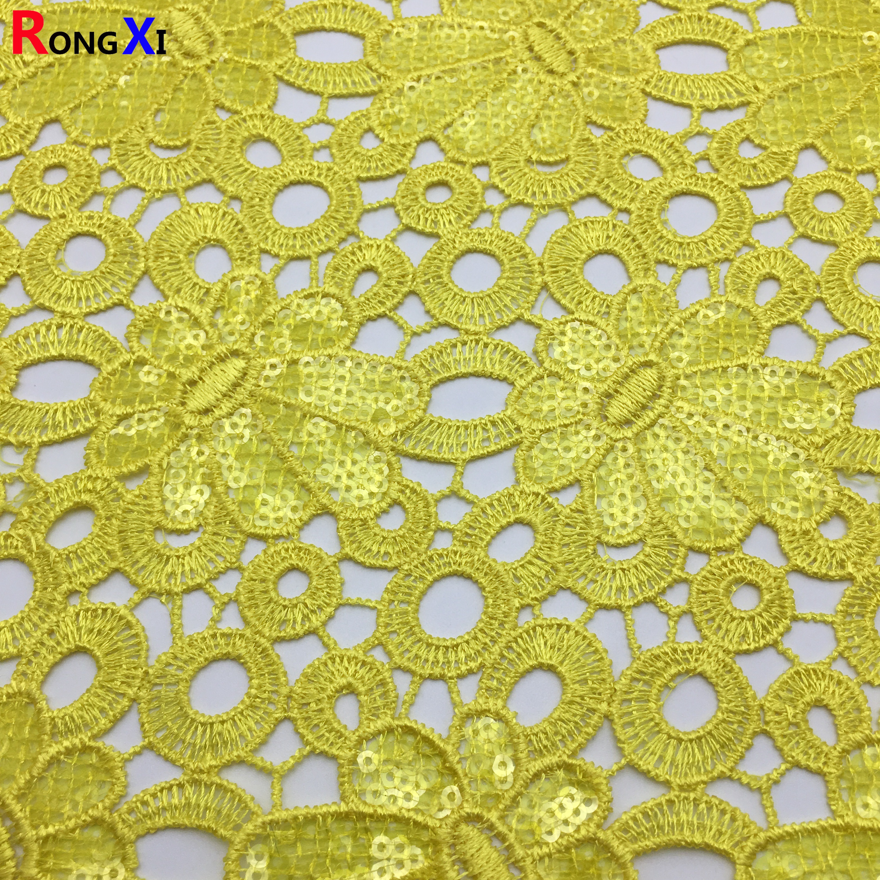 RXF0177 3mm New Design Golden Sequin Fabric With Great Price
