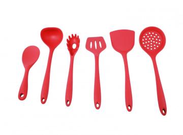 6pcs Red Silicone Kitchen Utensil Set