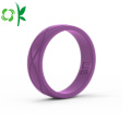 Custom Debossed Logo Silicone Wedding Ring High-end Bands