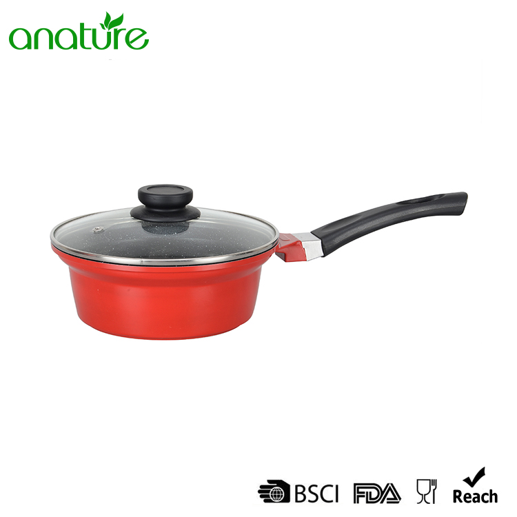 12 Pieces Red Die-Cast Aluminum Cookware Sets 