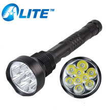 10000lm Lamp Brightest Ever Metal Aluminum 9 X T6 LED 10000 Lumen Flashlight