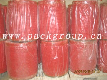 HDPE raschel bags on rolls vegetable net bags on rolls red color 54x78cm