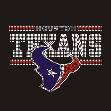 Hotfix Rhinestone Transfer for Houston Texans T-shirt