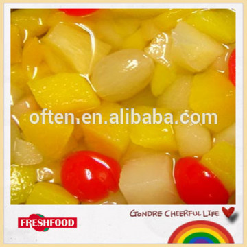 Chinese canned mixed fruit canned fruit cocktail in light syrup