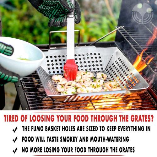 Grill Basket for Grilling Vegetables Outdoor Grills