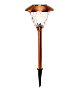 Garden Copper Finish Steel Solar Path Stake Lights