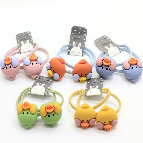 Hot Popular Baby Girl Elastic Band Hair Ties Cute Bird Head Decor Bracelet Hair Band Ponytail Holders Cartoon Animal Rubber Band