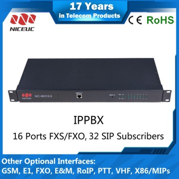 High quality fxs sip voip gateway device 16 port voip gateway