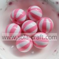 12MM Pink Resin Striped Round Watermelon Circle Beads DIY Loose Spacer Beads For Necklace