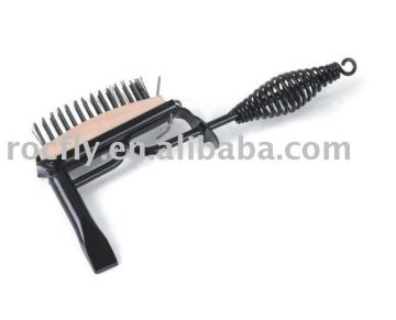 spring handle chipping hammer with brush