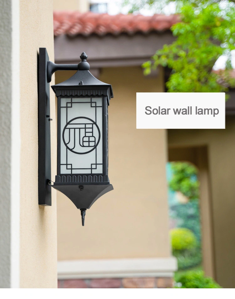 Outdoor Waterproof Solar Wall Lamp for Villa Garden Courtyard