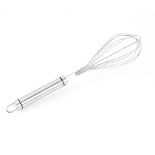 Kitchen Handheld Metal Stainless Steel Silver Egg Whisk