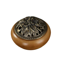 Bamboo Incense Burner with Floral Decoration