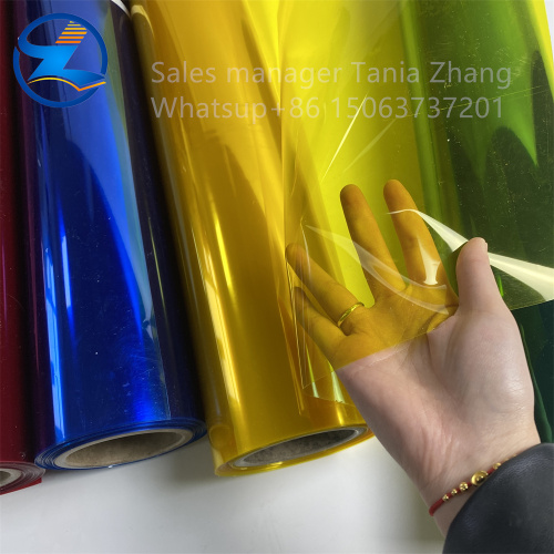 Glossy colored translucent PVC film