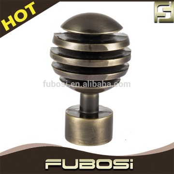 Hot sale install metal shower curtain rod end caps for curtain rod