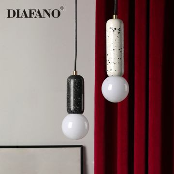 Nordic Colorful Terrazzo pendant lights Modern Industial Lamp Hanging Lamp for dining room restaurant Bedroom Indoor lamps