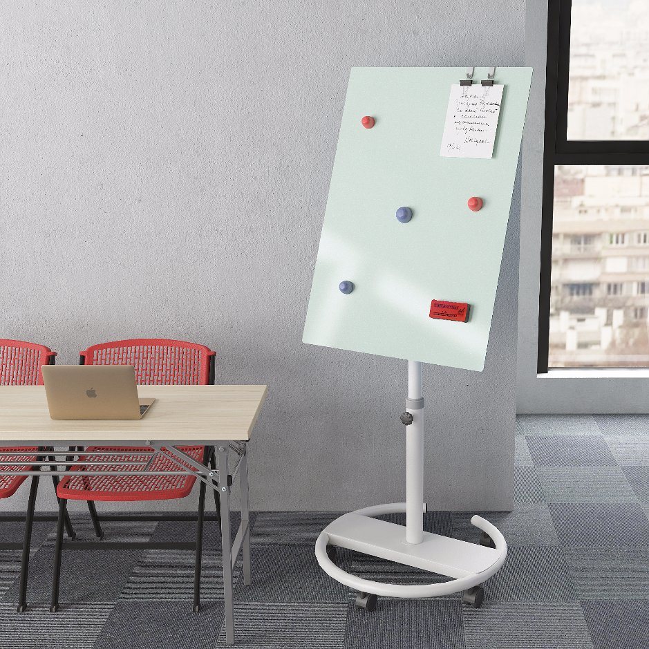 Kantoor mobiel magnetisch glazen whiteboard