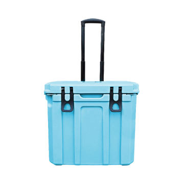 Portable Wheeled Plastic Ice Chest Cooler Box for Outdoor Activities