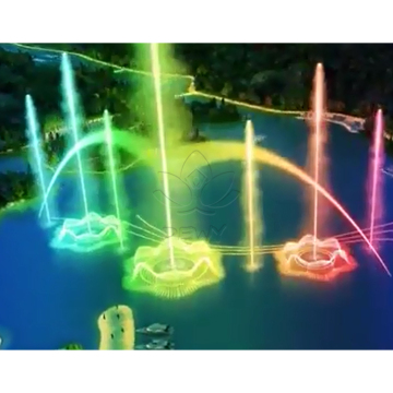 Elegant Floating Fountain with Music and Dance Features