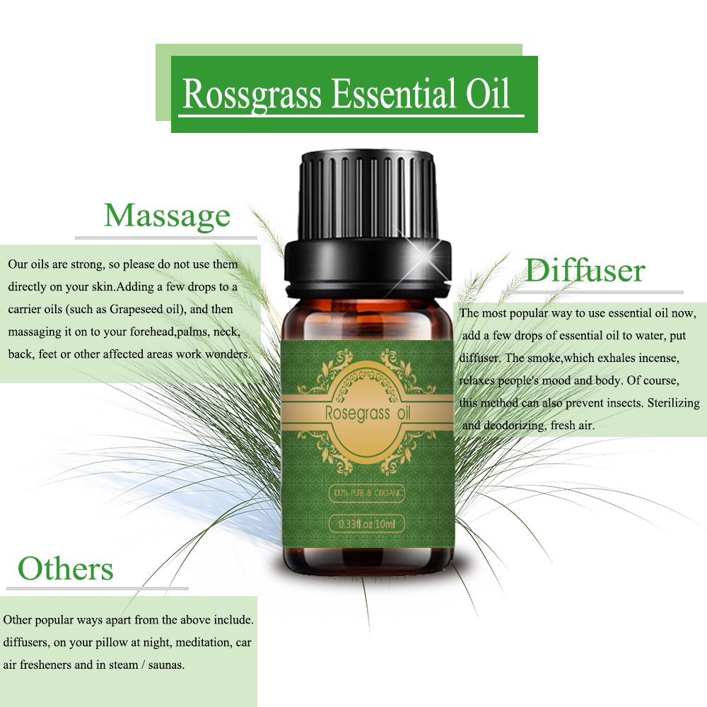 Wholesale Natural Rosegrass Palmarosa Essential Oil body spa