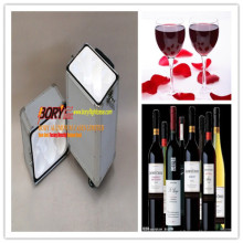 Double Bottle Travel Wine Carrier with Aluminium Trim Wine Case.
