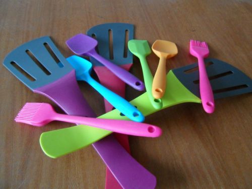 Colorful Silicone Utensils For Kitchen, Silicon Spoons Spatula, Cooking Spatulas