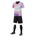 Color Matching Set Color matching soccer jersey  V-neck uniform Manufactory