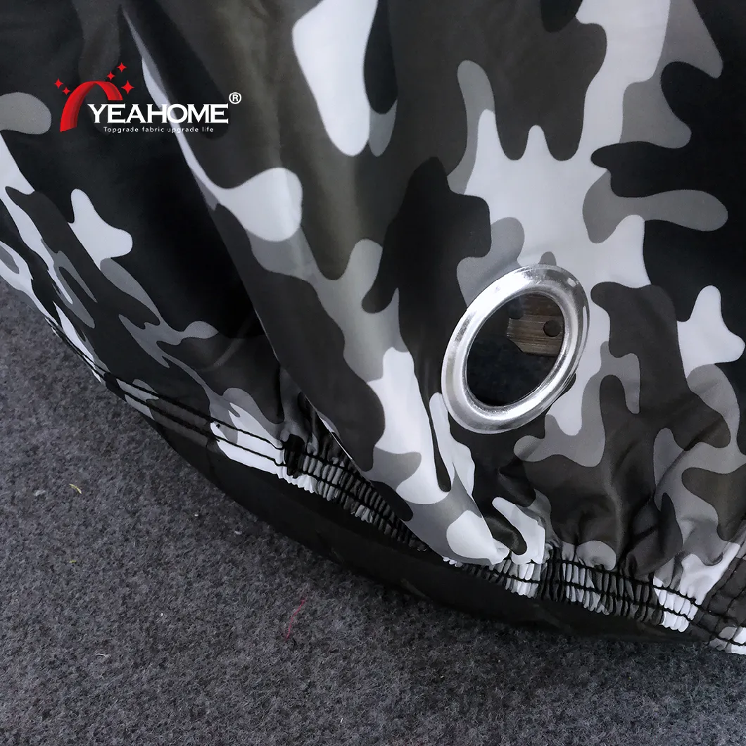 Camouflage Printing Outdoor Motorcycle Cover Fleece Inside Protection