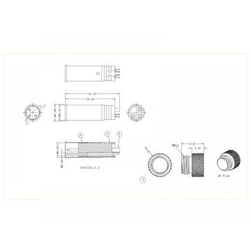 M8-XP-M-166-0 M8 2~4P Male Wire Side