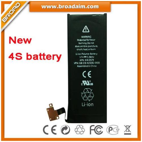 Li-polymer battery for Apple iPhone 4S , 3.7v,5.3WHR