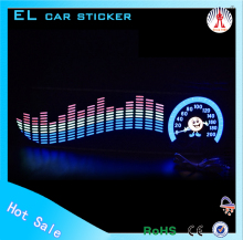 Animated car warning sticker led sound activated equalizer design sticker