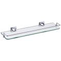 Light simple glass shelf chrome with rail bathroom