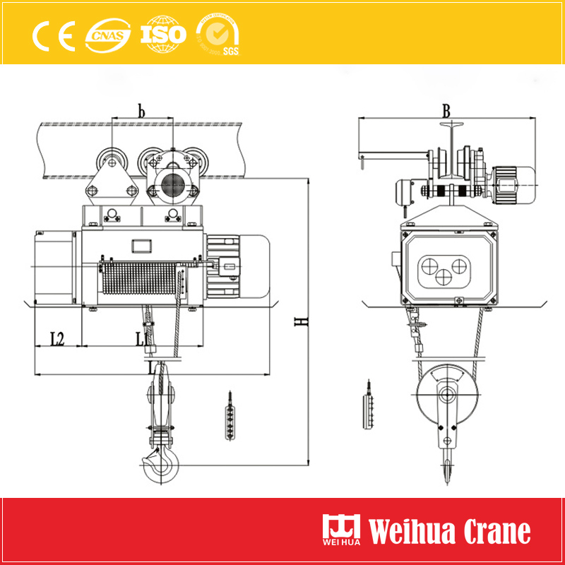 Metallurgy Electric Hoist Drawing