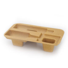 Biodegradable shipping tray molded pulp packaging