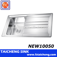 Combo Steel Kitchen Sink With Size 1000x500x190mm