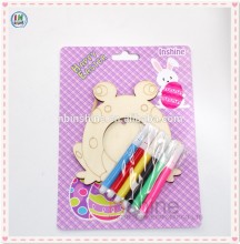 Kids DIY frog handmade photo frame , wood photo frame , diy kids wooden toys