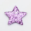 36MM Resina Bling Glitter Star Cabochon Cuore Resina Flatback Stella Cuore Cabochon Magici Glitter Star Risultati Cuore