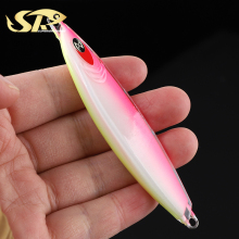  SUPERIORFISHING Epoxy Resin Jigs 50g 100mm Lead Metal Jigs for Porgy, Flounder, Perch Sinking Jigging Fishing Lures CL015