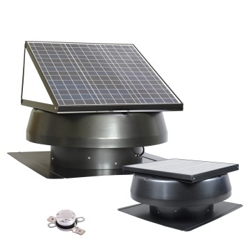 40W Off Grid Solar Powered 14'' Attic Vent Fan - Green Home Solution