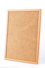 Cork notice board with wooden frame