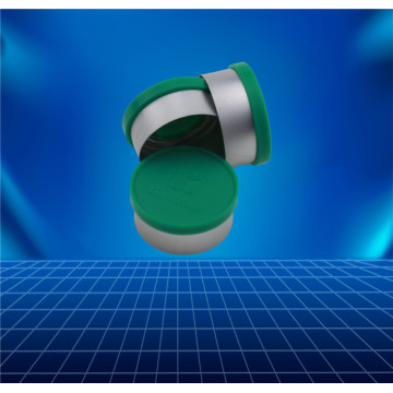 green flip-off cap for infusion bottle