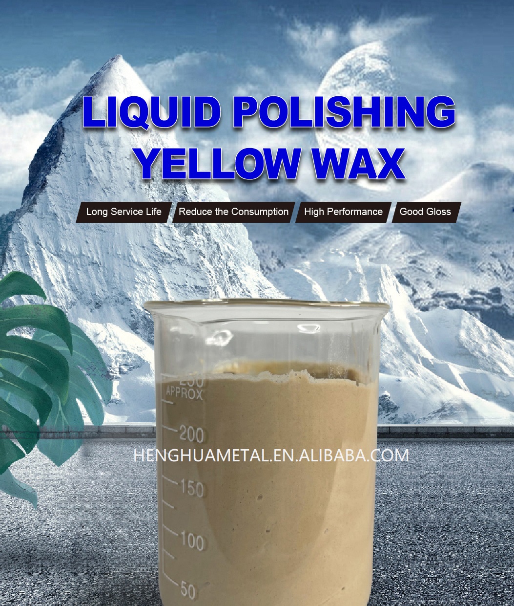 HENGHUA 2022 Rough polishing LIquid Wax Slurry Liquid yellow wax