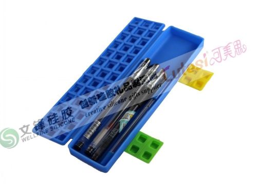 Non-stick Lego Blocks Silicone Gel Products Pencil Box For Children