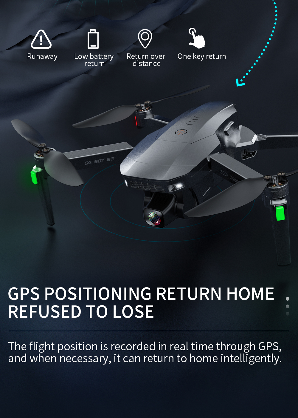 ZLL SG907SE Electrically adjustable camera brushless UAV HD 4K aerial photography remote control aircraft four axis aircraft