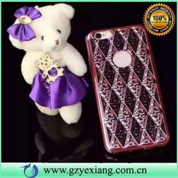 Yexiang design leopard TPU with diamond case for Samsung galaxy j710