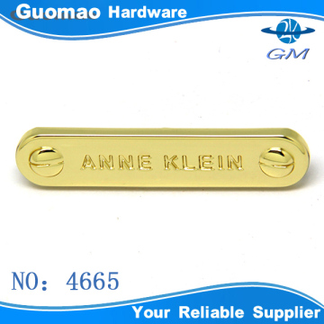 Engraved metal engraveable tags for bag