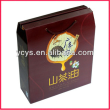 Corrugated paper packaging folded box