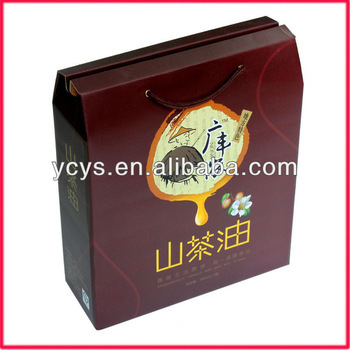 Corrugated paper packaging folded box