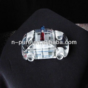 Crystal Police Car Model for Collectible